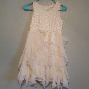 GIRLS Ivory Rose Detailed Dress